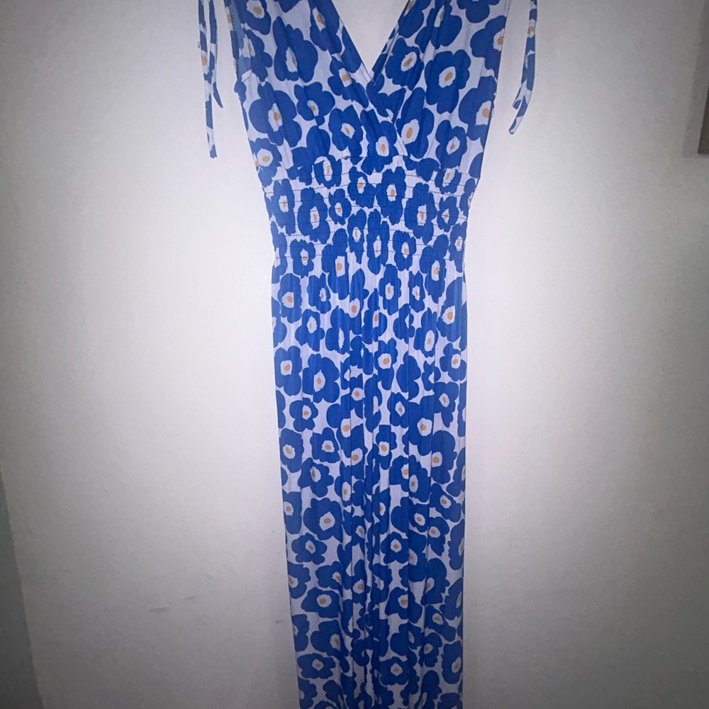 Blue Floral Maxi Dress